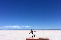 16 Standing On Her Hand At Salinas Grandes Dry Salt Lake Argentina.jpg